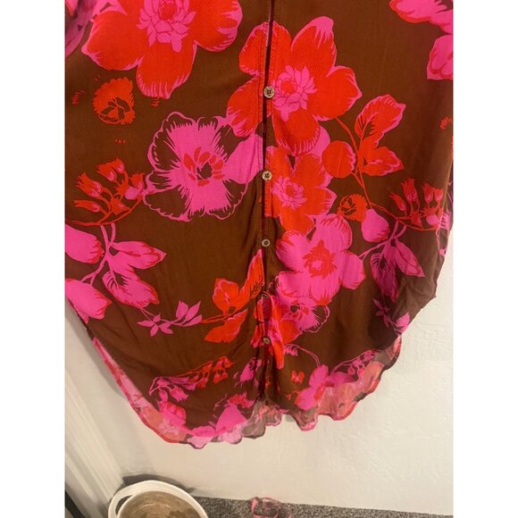 Cabi Pink & Red Tahitian Summer Swim Coverup - Picture 6 of 13